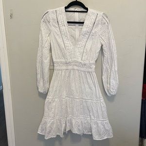 Guess White Eyelet Dress (Naya Dress), Size XS